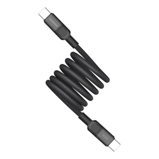 Momax Mag.Link Magnetic 60W USB-C / Type-C to USB-C / Type-C Data Cable, Length:1m(Black) - USB-C & Type-C Cable by MOMAX | Online Shopping UK | buy2fix