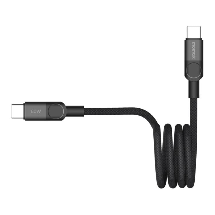 Momax Mag.Link Magnetic 60W USB-C / Type-C to USB-C / Type-C Data Cable, Length:1m(Black) - USB-C & Type-C Cable by MOMAX | Online Shopping UK | buy2fix