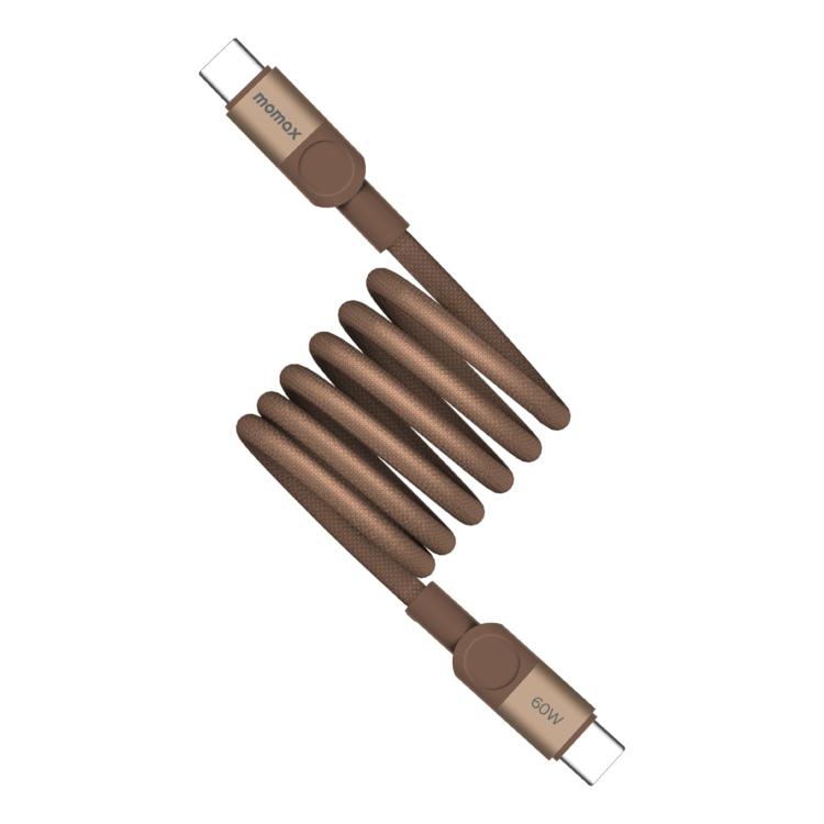 Momax Mag.Link Magnetic 60W USB-C / Type-C to USB-C / Type-C Data Cable, Length:1m(Gold) - USB-C & Type-C Cable by MOMAX | Online Shopping UK | buy2fix