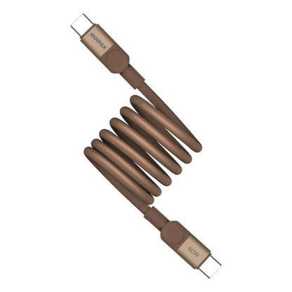 Momax Mag.Link Magnetic 60W USB-C / Type-C to USB-C / Type-C Data Cable, Length:1m(Gold) - USB-C & Type-C Cable by MOMAX | Online Shopping UK | buy2fix