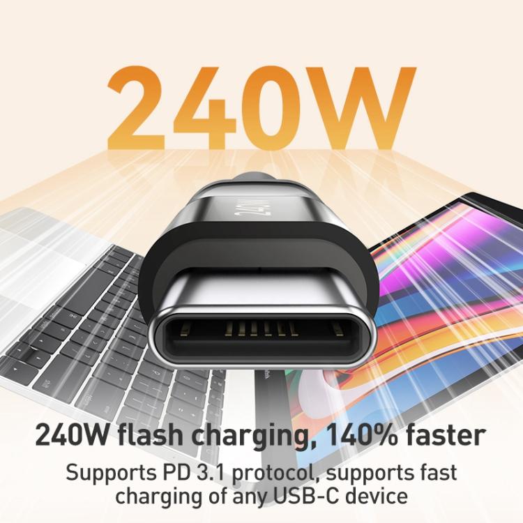 Momax Mag.Link Magnetic 240W USB-C / Type-C to USB-C / Type-C Data Cable, Length:2m(Black) - USB-C & Type-C Cable by MOMAX | Online Shopping UK | buy2fix