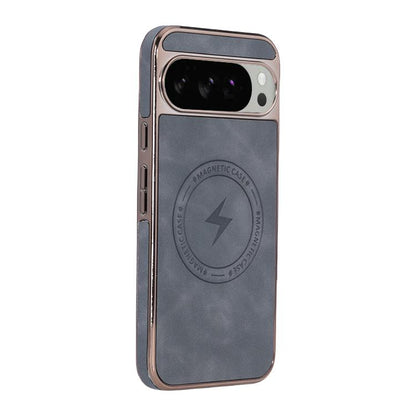 For Google Pixel 10 Pro XL Electroplated PC Sheepskin Invisible Magnetic MagSafe Phone Case(Grey) - Google Cases by buy2fix | Online Shopping UK | buy2fix