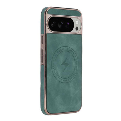 For Google Pixel 10 Pro XL Electroplated PC Sheepskin Invisible Magnetic MagSafe Phone Case(Green) - Google Cases by buy2fix | Online Shopping UK | buy2fix