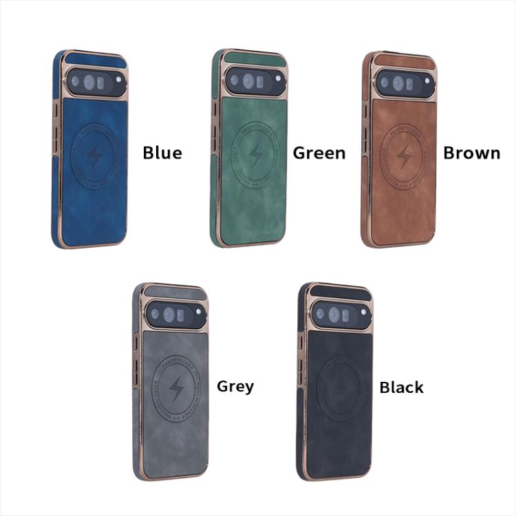 For Google Pixel 10 Pro XL Electroplated PC Sheepskin Invisible Magnetic MagSafe Phone Case(Blue) - Google Cases by buy2fix | Online Shopping UK | buy2fix