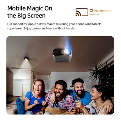 AUN AKEY9S 1080P 1000ANSI Autofocus WIFI Display Smart Projector, US Plug(Black) - LED Projector by AUN | Online Shopping UK | buy2fix