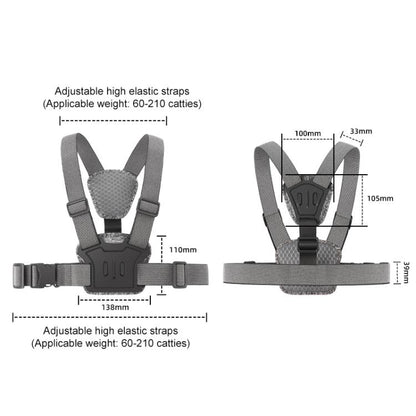 4 in 1 Quick Release Body Mount Belt Chest Strap with Mount & Screw(Grey) - Chest Belt by buy2fix | Online Shopping UK | buy2fix
