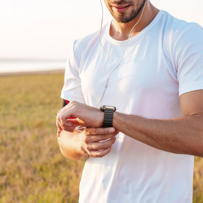 For Apple Watch 46mm / 49mm / 45mm / 44mm DUX DUCIS SD Series Double-Sided Blind Insert Silicone Magnetic Watch Strap(Black + Starlight) - Watch Bands by DUX DUCIS | Online Shopping UK | buy2fix