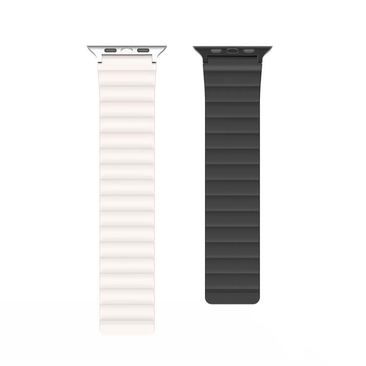 For Apple Watch 42mm / 41mm / 40mm / 38mm DUX DUCIS SD Series Double-Sided Blind Insert Silicone Magnetic Watch Strap(Black + Starlight) - Watch Bands by DUX DUCIS | Online Shopping UK | buy2fix