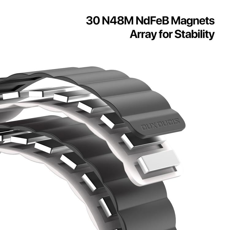 For Apple Watch 42mm / 41mm / 40mm / 38mm DUX DUCIS SD Series Double-Sided Blind Insert Silicone Magnetic Watch Strap(Black + Starlight) - Watch Bands by DUX DUCIS | Online Shopping UK | buy2fix