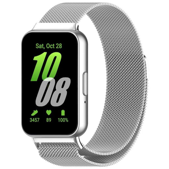 For Samsung Galaxy Fit 3 xDfind Milan Magnetic Stainless Steel Watch Band(Silver)