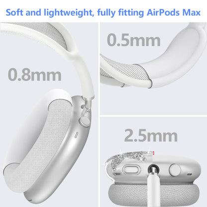 For Apple AirPods Max 3 in 1 Diamond Star Headphones Silicone Protective Case(Transparent) - For AirPods Max by buy2fix | Online Shopping UK | buy2fix