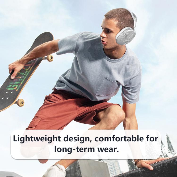 For Apple AirPods Max 3 in 1 Diamond Star Headphones Silicone Protective Case(Transparent) - For AirPods Max by buy2fix | Online Shopping UK | buy2fix