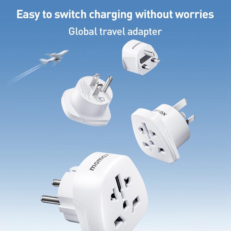 MOMAX UA13 2500W 1-World Global Adapter Socket(AU Plug) - Plug Adaptor by MOMAX | Online Shopping UK | buy2fix