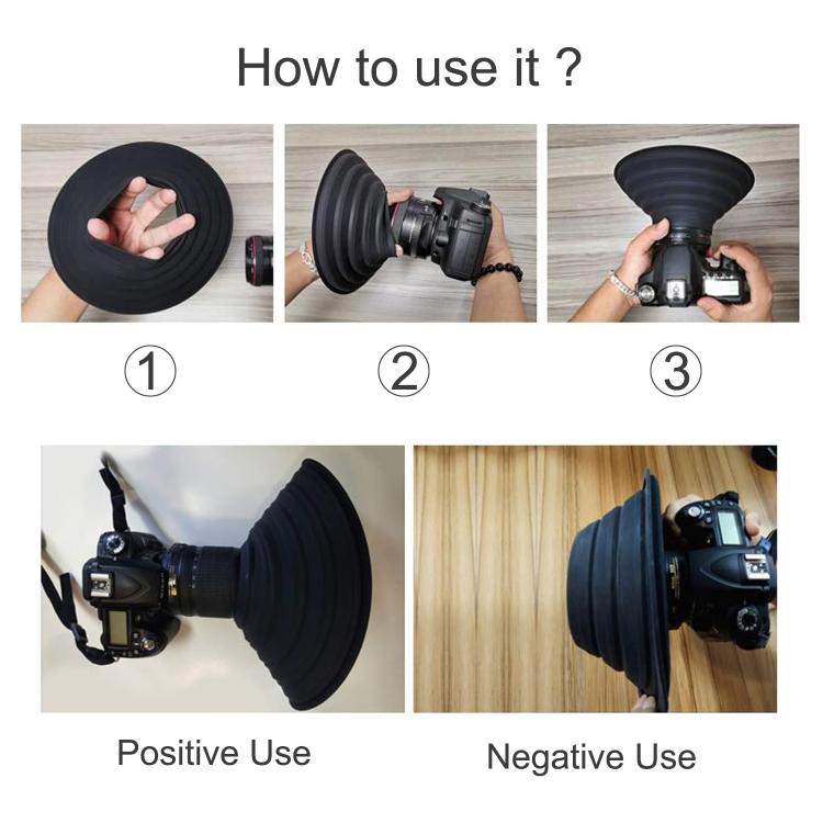 Universal Silicone Lens Hood, Size:30-50mm(Black) - Lens Hood by buy2fix | Online Shopping UK | buy2fix