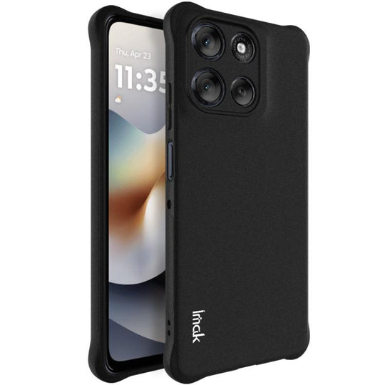 For Motorola Moto G56 5G imak Shockproof Airbag TPU Phone Case(Matte Black)