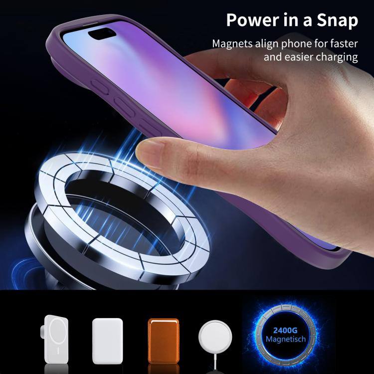 For iPhone Air Skin Feel Wave Texture MagSafe Phone Case(Purple) - iPhone Air Cases by buy2fix | Online Shopping UK | buy2fix