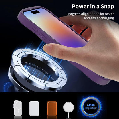 For iPhone 17 Skin Feel Wave Texture MagSafe Phone Case(Purple) - iPhone 17 Cases by buy2fix | Online Shopping UK | buy2fix