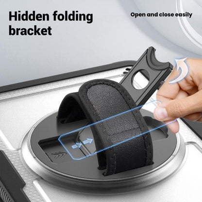 For iPad 2025 / 2022 Honeycomb Hand Grip Turntable Stand Tablet Case(Transparent) - iPad 2025 / 2022 Cases by buy2fix | Online Shopping UK | buy2fix