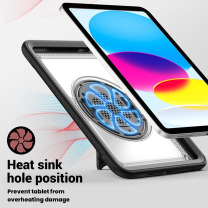 For iPad 2025 / 2022 Honeycomb Hand Grip Turntable Stand Tablet Case(Transparent) - iPad 2025 / 2022 Cases by buy2fix | Online Shopping UK | buy2fix