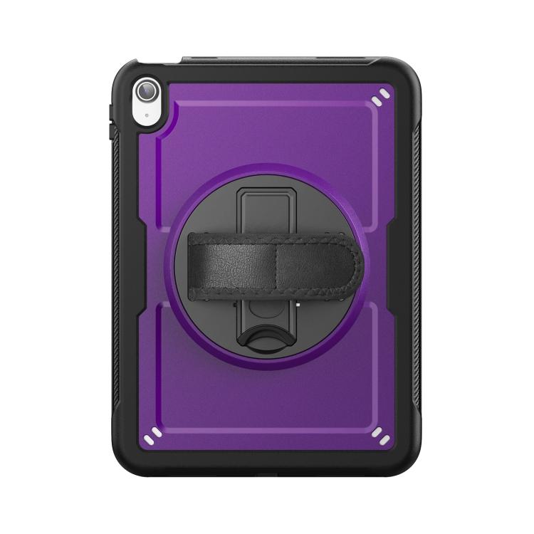For iPad 2025 / 2022 Honeycomb Hand Grip Turntable Stand Tablet Case(Purple) - iPad 2025 / 2022 Cases by buy2fix | Online Shopping UK | buy2fix