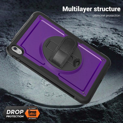 For iPad 2025 / 2022 Honeycomb Hand Grip Turntable Stand Tablet Case(Purple) - iPad 2025 / 2022 Cases by buy2fix | Online Shopping UK | buy2fix