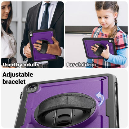 For iPad 2025 / 2022 Honeycomb Hand Grip Turntable Stand Tablet Case(Purple) - iPad 2025 / 2022 Cases by buy2fix | Online Shopping UK | buy2fix