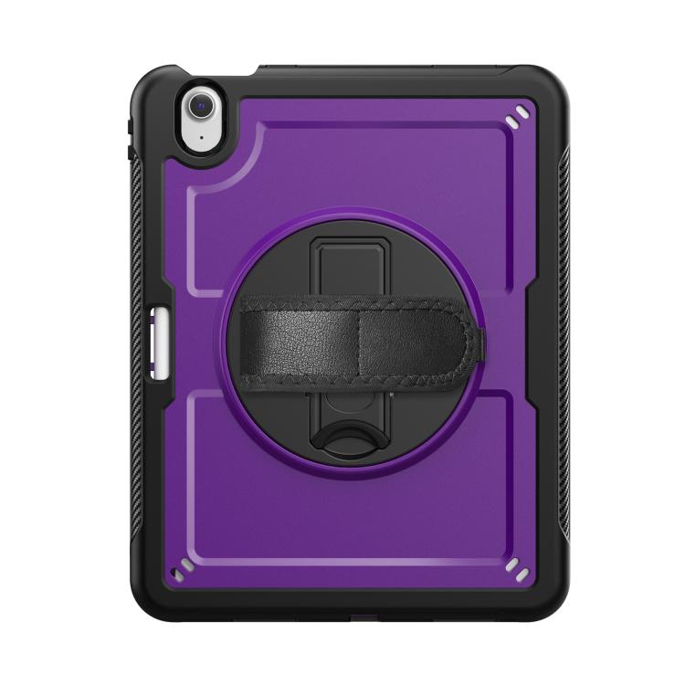For iPad Air 11 2025 / 2024 Honeycomb Hand Grip Turntable Stand Tablet Case(Purple) - iPad Air 11 2025 / 2024 Cases by buy2fix | Online Shopping UK | buy2fix