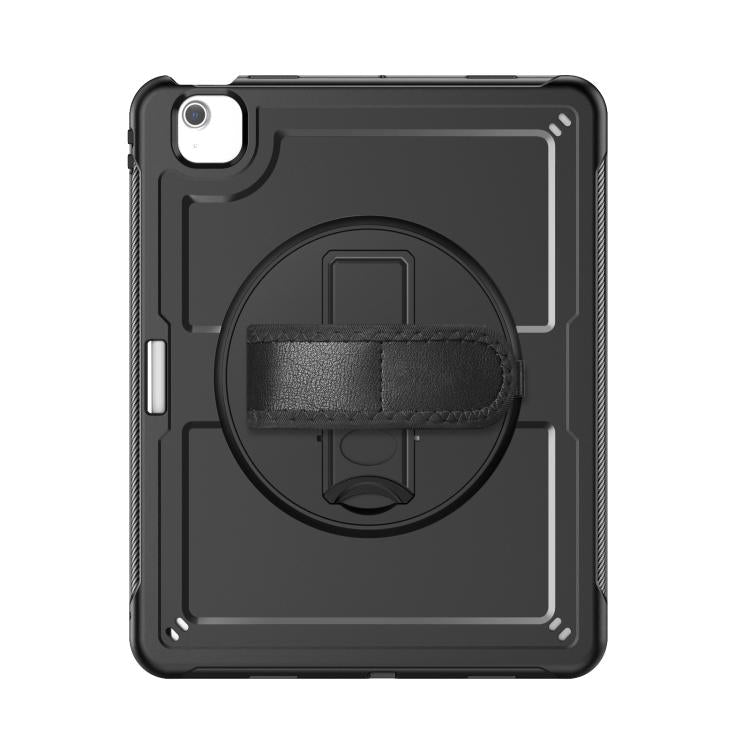 For iPad Air 13 2025 / 2024 Honeycomb Hand Grip Turntable Stand Tablet Case(Black) - iPad Air 13 2025 / 2024 Cases by buy2fix | Online Shopping UK | buy2fix