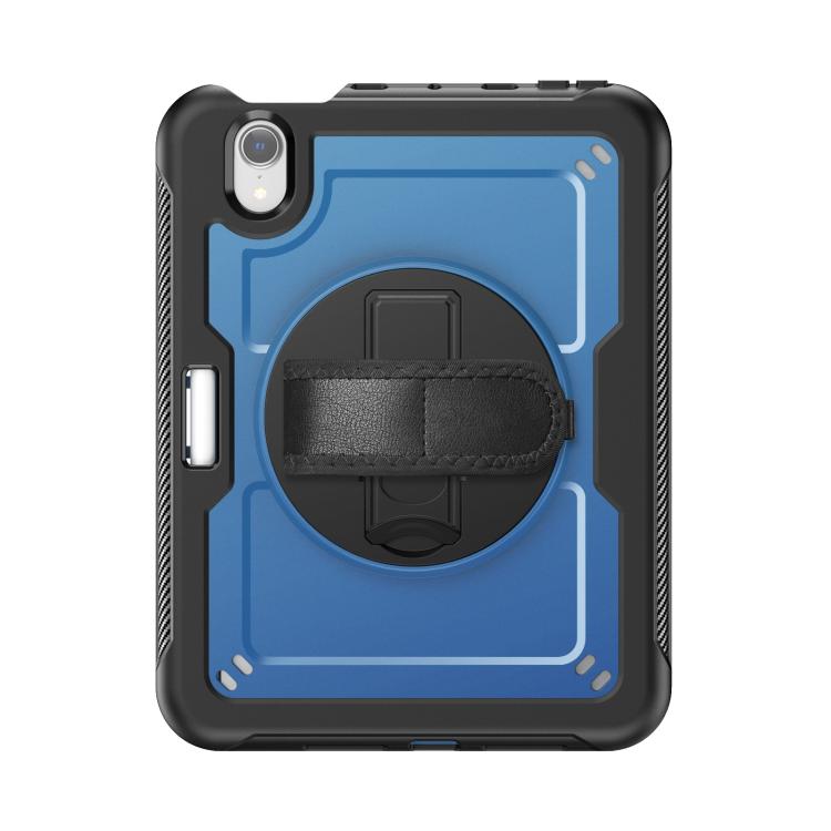 For iPad mini 2024 / mini 6 Honeycomb Hand Grip Turntable Stand Tablet Case(Navy Blue) - iPad mini 2024 Cases by buy2fix | Online Shopping UK | buy2fix