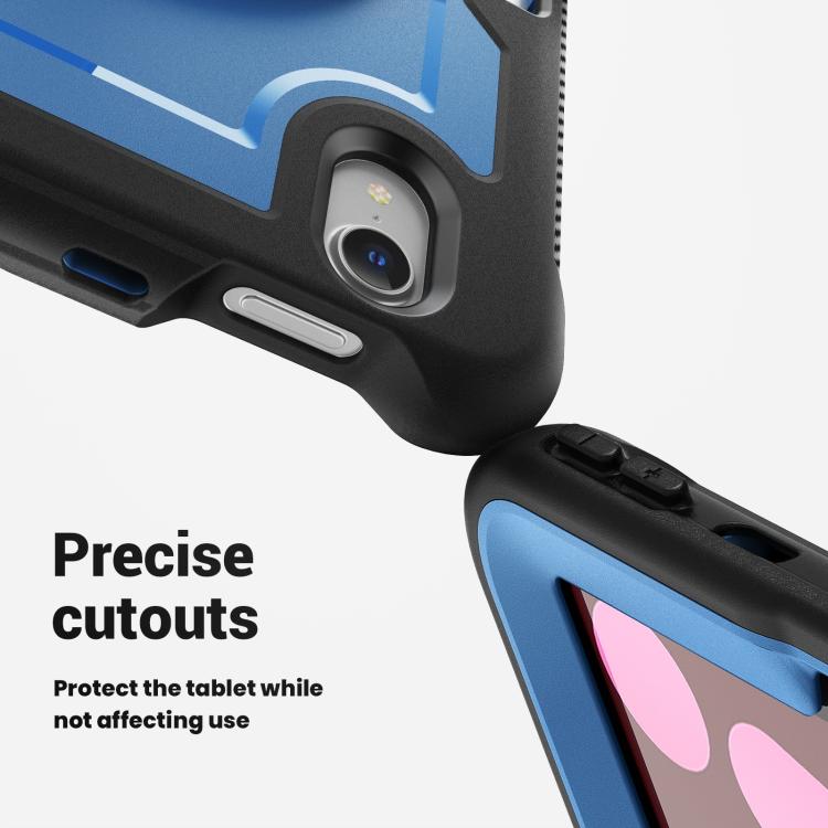 For iPad mini 2024 / mini 6 Honeycomb Hand Grip Turntable Stand Tablet Case(Navy Blue) - iPad mini 2024 Cases by buy2fix | Online Shopping UK | buy2fix