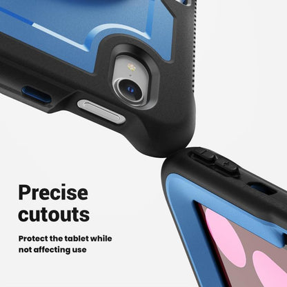 For iPad mini 2024 / mini 6 Honeycomb Hand Grip Turntable Stand Tablet Case(Navy Blue) - iPad mini 2024 Cases by buy2fix | Online Shopping UK | buy2fix