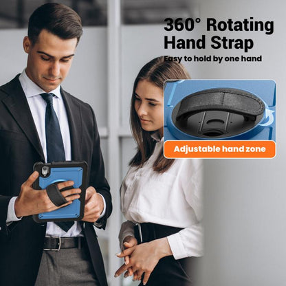 For iPad mini 2024 / mini 6 Honeycomb Hand Grip Turntable Stand Tablet Case(Navy Blue) - iPad mini 2024 Cases by buy2fix | Online Shopping UK | buy2fix