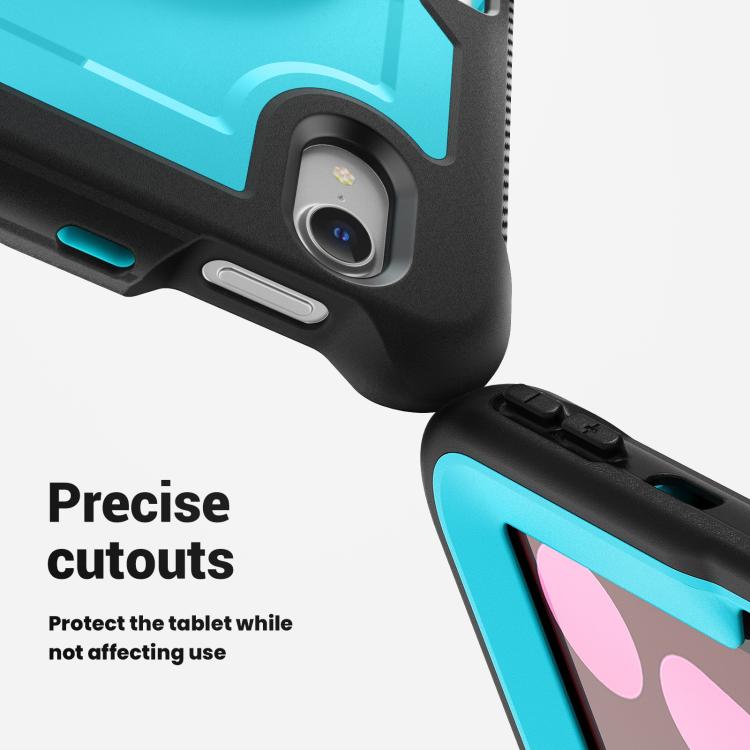 For iPad mini 2024 / mini 6 Honeycomb Hand Grip Turntable Stand Tablet Case(Light Blue) - iPad mini 2024 Cases by buy2fix | Online Shopping UK | buy2fix