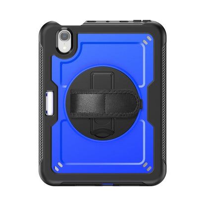 For iPad mini 2024 / mini 6 Honeycomb Hand Grip Turntable Stand Tablet Case(Dark Blue) - iPad mini 2024 Cases by buy2fix | Online Shopping UK | buy2fix