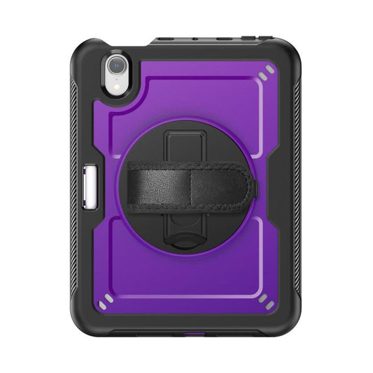 For iPad mini 2024 / mini 6 Honeycomb Hand Grip Turntable Stand Tablet Case(Purple) - iPad mini 2024 Cases by buy2fix | Online Shopping UK | buy2fix