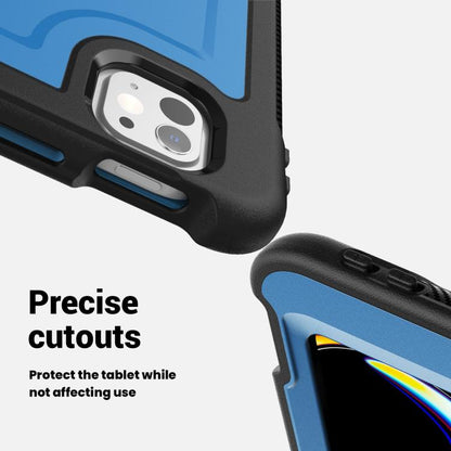 For iPad Pro 13 2024 Honeycomb Hand Grip Turntable Stand Tablet Case(Navy Blue) - iPad Pro 13 2024 Cases by buy2fix | Online Shopping UK | buy2fix