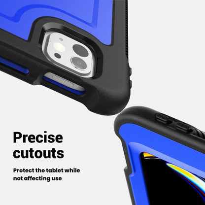 For iPad Pro 13 2024 Honeycomb Hand Grip Turntable Stand Tablet Case(Dark Blue) - iPad Pro 13 2024 Cases by buy2fix | Online Shopping UK | buy2fix