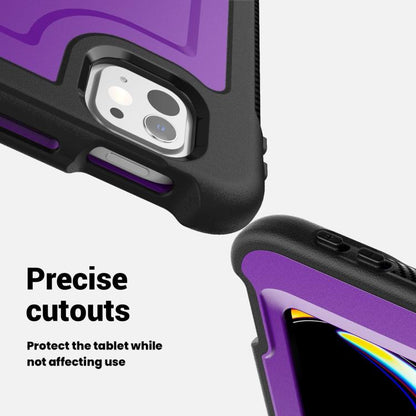 For iPad Pro 13 2024 Honeycomb Hand Grip Turntable Stand Tablet Case(Purple) - iPad Pro 13 2024 Cases by buy2fix | Online Shopping UK | buy2fix