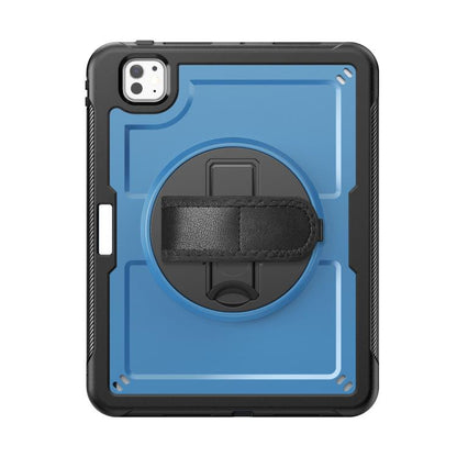 For iPad Pro 11 2024 Honeycomb Hand Grip Turntable Stand Tablet Case(Navy Blue) - iPad Pro 11 2024 Cases by buy2fix | Online Shopping UK | buy2fix