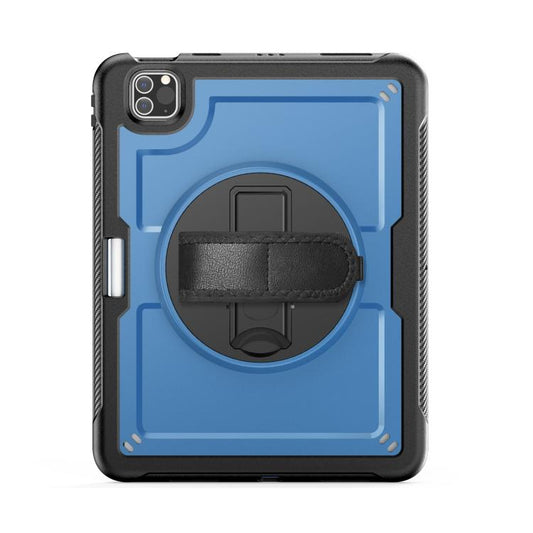 For iPad Air 2022 10.9 / Pro 11 2022 Honeycomb Hand Grip Turntable Stand Tablet Case(Navy Blue) - iPad Pro 11 (2022/2021) Cases by buy2fix | Online Shopping UK | buy2fix