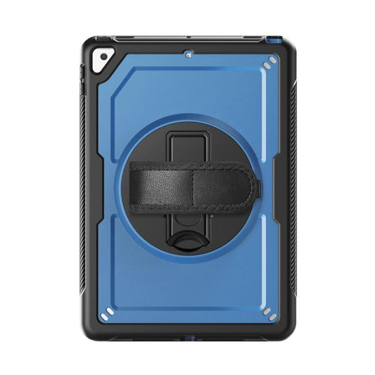 For iPad 10.2 2021 / 2020 / 10.5 2019 Honeycomb Hand Grip Turntable Stand Tablet Case(Navy Blue) - iPad 10.2 Cases by buy2fix | Online Shopping UK | buy2fix