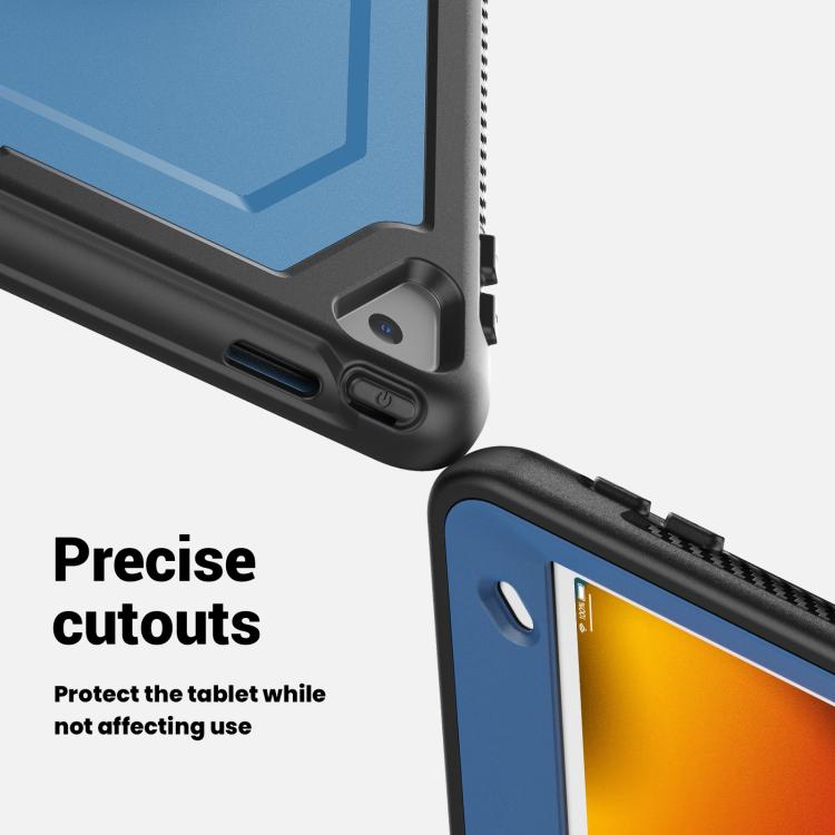 For iPad 10.2 2021 / 2020 / 10.5 2019 Honeycomb Hand Grip Turntable Stand Tablet Case(Navy Blue) - iPad 10.2 Cases by buy2fix | Online Shopping UK | buy2fix