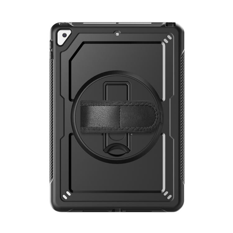 For iPad 10.2 2021 / 2020 / 10.5 2019 Honeycomb Hand Grip Turntable Stand Tablet Case(Black) - iPad 10.2 Cases by buy2fix | Online Shopping UK | buy2fix