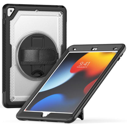 For iPad 10.2 2021 / 2020 / 10.5 2019 Honeycomb Hand Grip Turntable Stand Tablet Case(Transparent) - iPad 10.2 Cases by buy2fix | Online Shopping UK | buy2fix