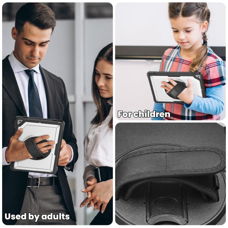 For iPad 10.2 2021 / 2020 / 10.5 2019 Honeycomb Hand Grip Turntable Stand Tablet Case(Transparent) - iPad 10.2 Cases by buy2fix | Online Shopping UK | buy2fix