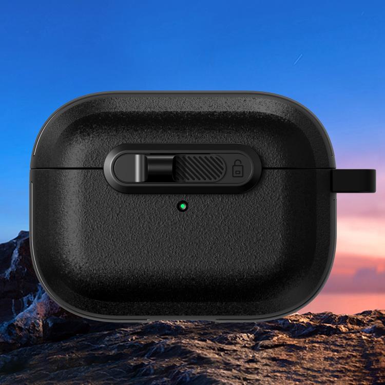 For AirPods Pro Starry Texture Lock Buckle Shockproof Earphones Case(Black) - For AirPods Pro by buy2fix | Online Shopping UK | buy2fix