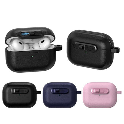 For AirPods Pro Starry Texture Lock Buckle Shockproof Earphones Case(Black) - For AirPods Pro by buy2fix | Online Shopping UK | buy2fix