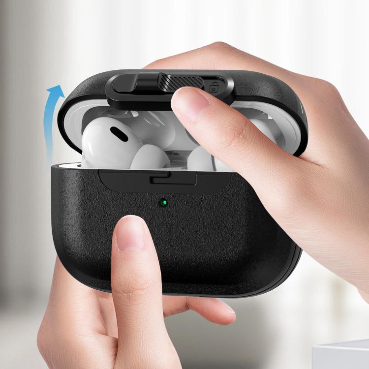 For AirPods Pro Starry Texture Lock Buckle Shockproof Earphones Case(Black) - For AirPods Pro by buy2fix | Online Shopping UK | buy2fix