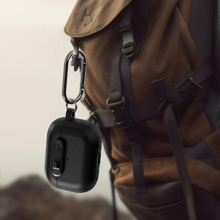 For AirPods Pro Starry Texture Lock Buckle Shockproof Earphones Case(Black) - For AirPods Pro by buy2fix | Online Shopping UK | buy2fix