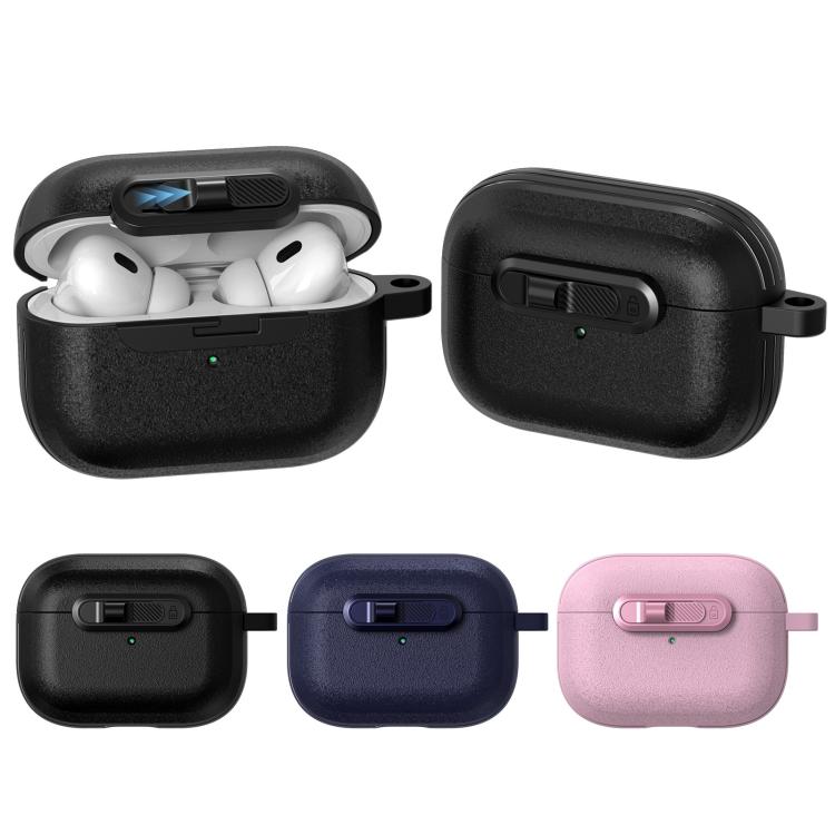 For AirPods Pro 2 Starry Texture Lock Buckle Shockproof Earphones Case(Pink) - For AirPods Pro 2 by buy2fix | Online Shopping UK | buy2fix